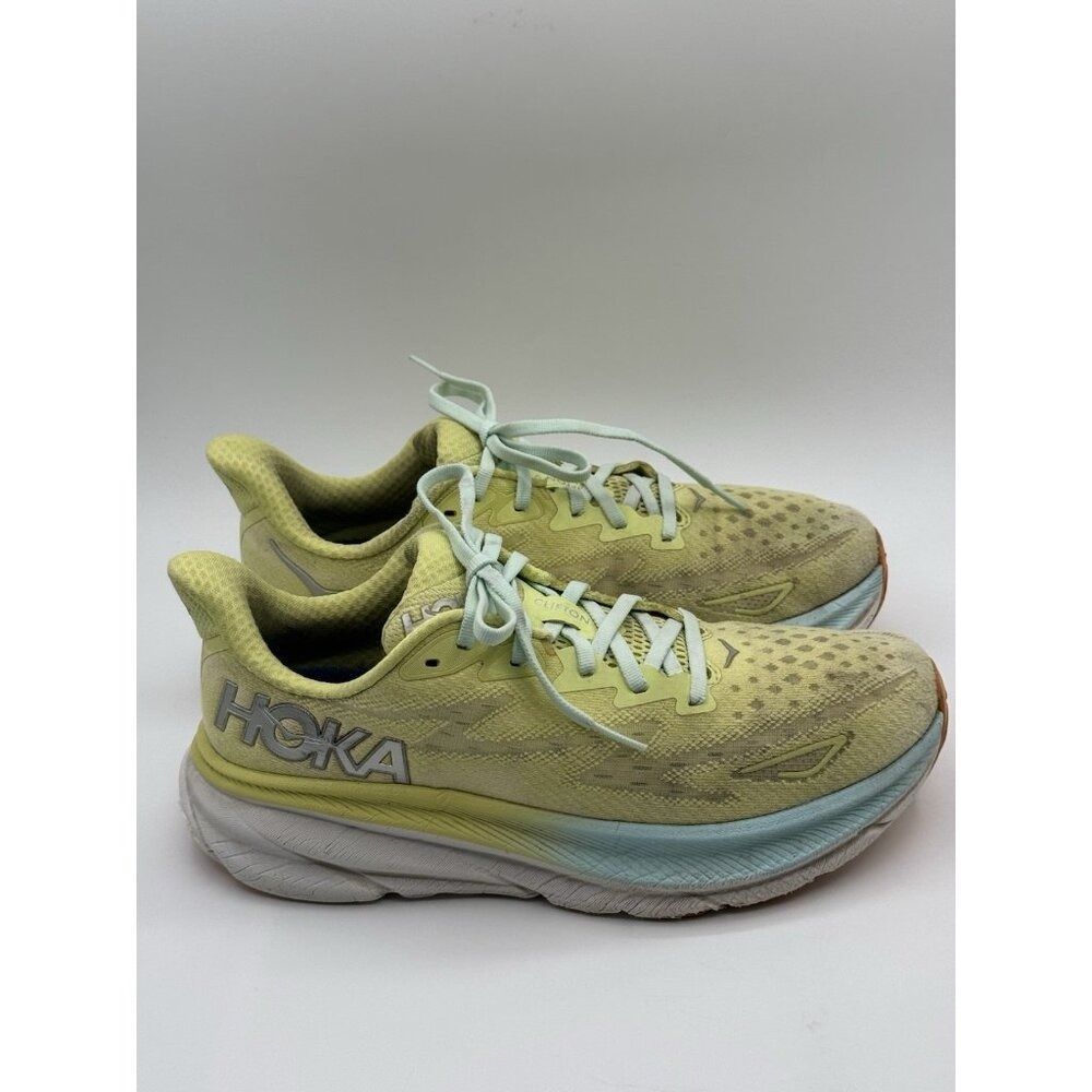 Hoka Clifton 9 Shoes Citrus Glow Sunlit Ocean Running Sneakers Women - Sz 8.5 B